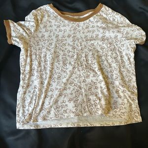 XXL mushroom shirt crop top